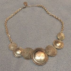 Gold/bronze statement necklace chunky